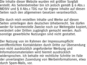 Die Inhalte dieser Website wurden